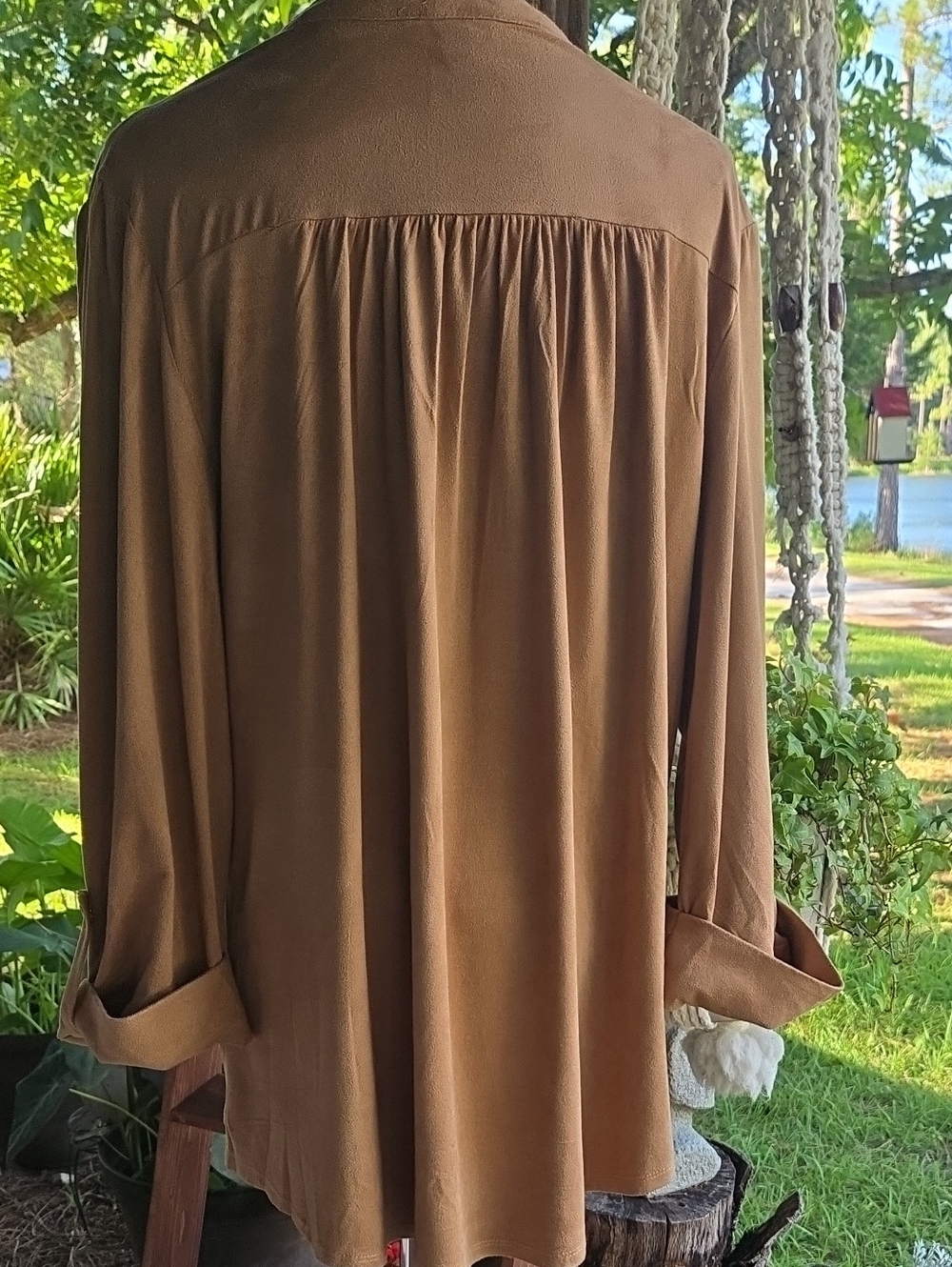 Cocomo Tan Faux Suede Tunic Size 2X - Picture 6 of 9